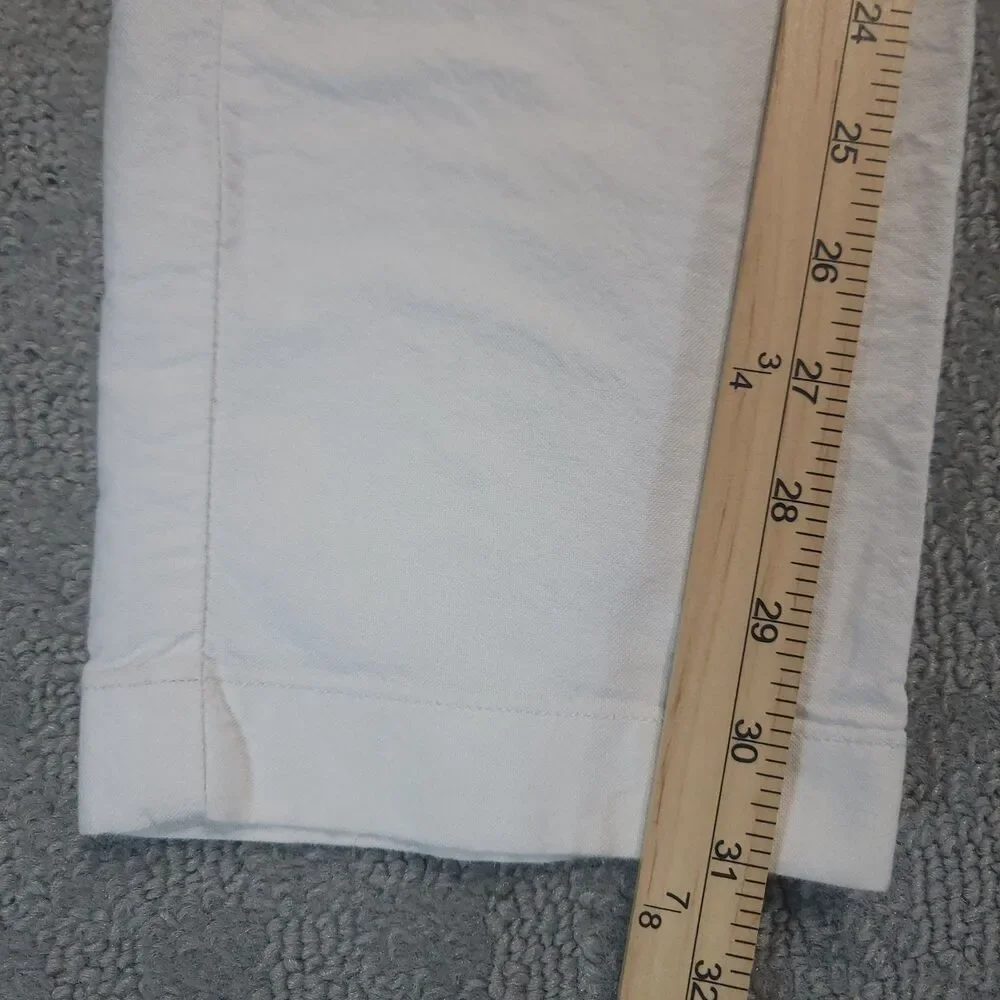 J. Crew 770 Jeans Mens 32x32 Straight Leg White Denim Cotton